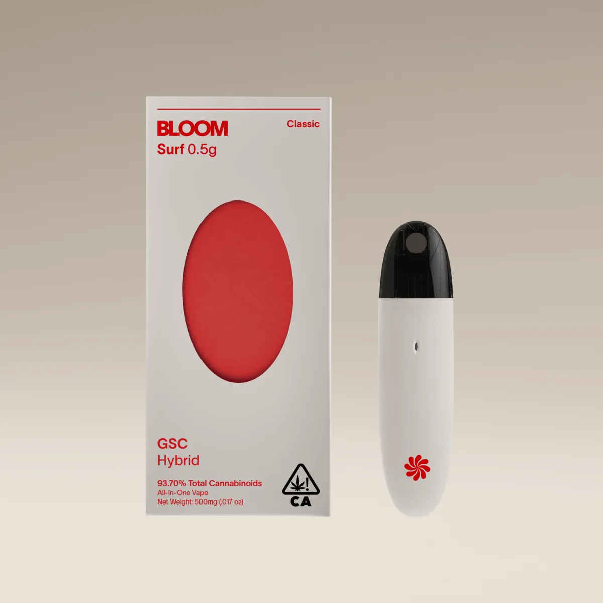 Caneta THC descartável Bloom Classic Surf AIO 500mg GSC