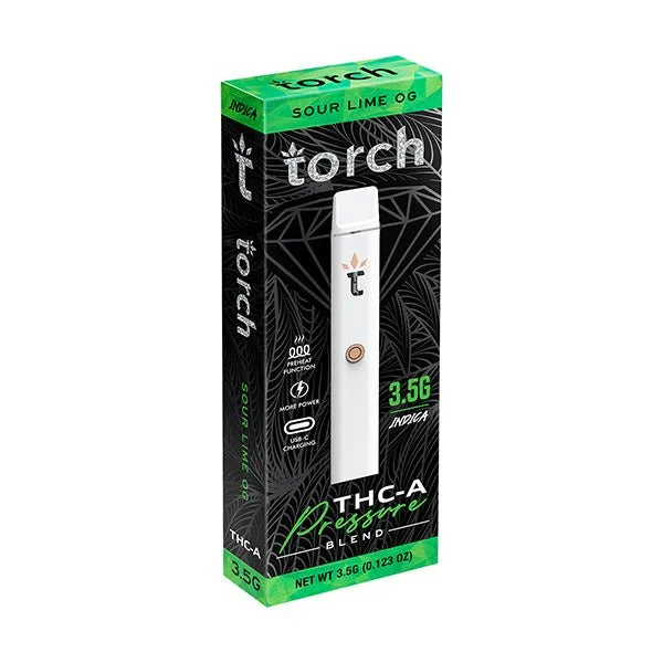 Canetinha de THC Torch Sour Lime OG 3.5G