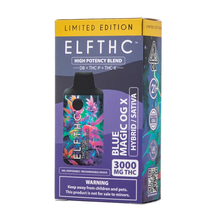 Canetinha THC ELF THC THC3000 3G Blue Magic OG X
