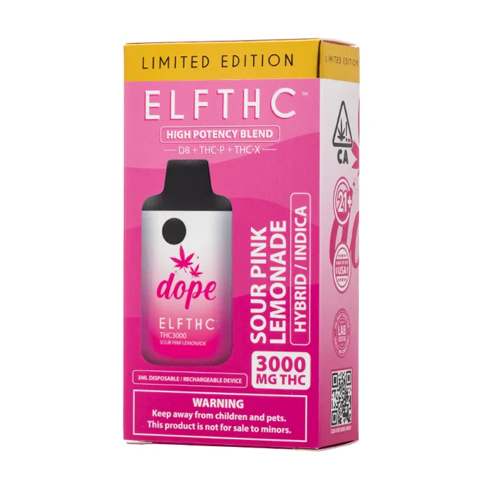 Canetinha de THC ELF THC THC3000 3G Sour Pink Lemonade