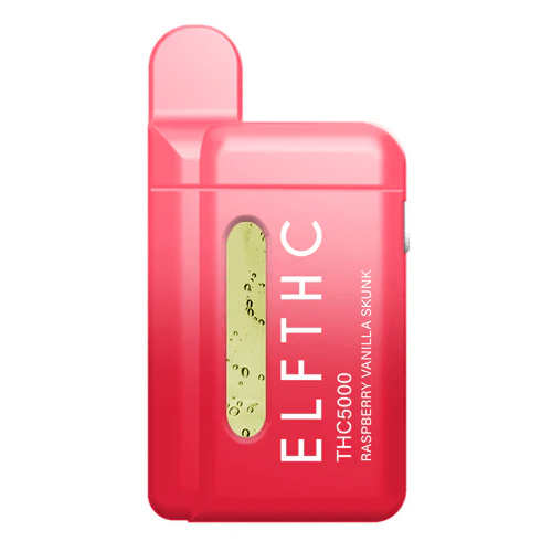 Pod THC descartável ELF THC THC5000 5G Raspberry Vanilla Skunk