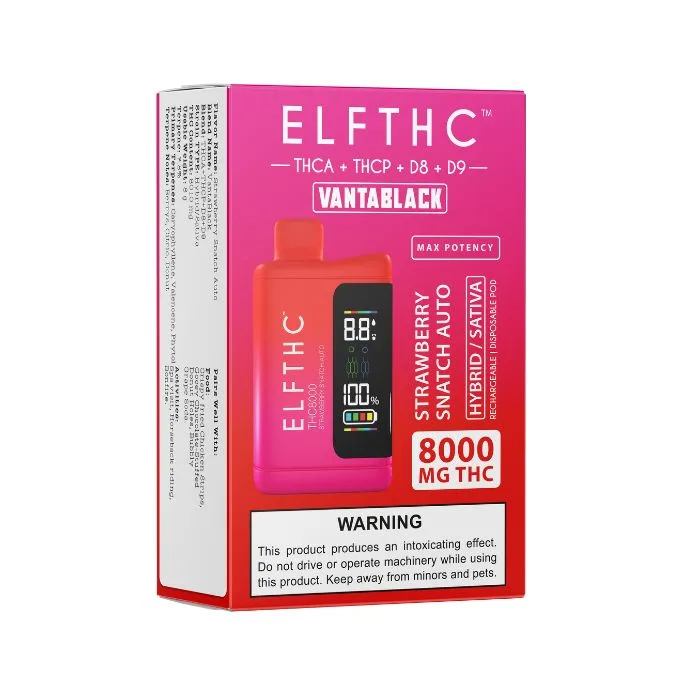 Pod de THC ELF THC THC8000 8G Strawberry Snatch Auto