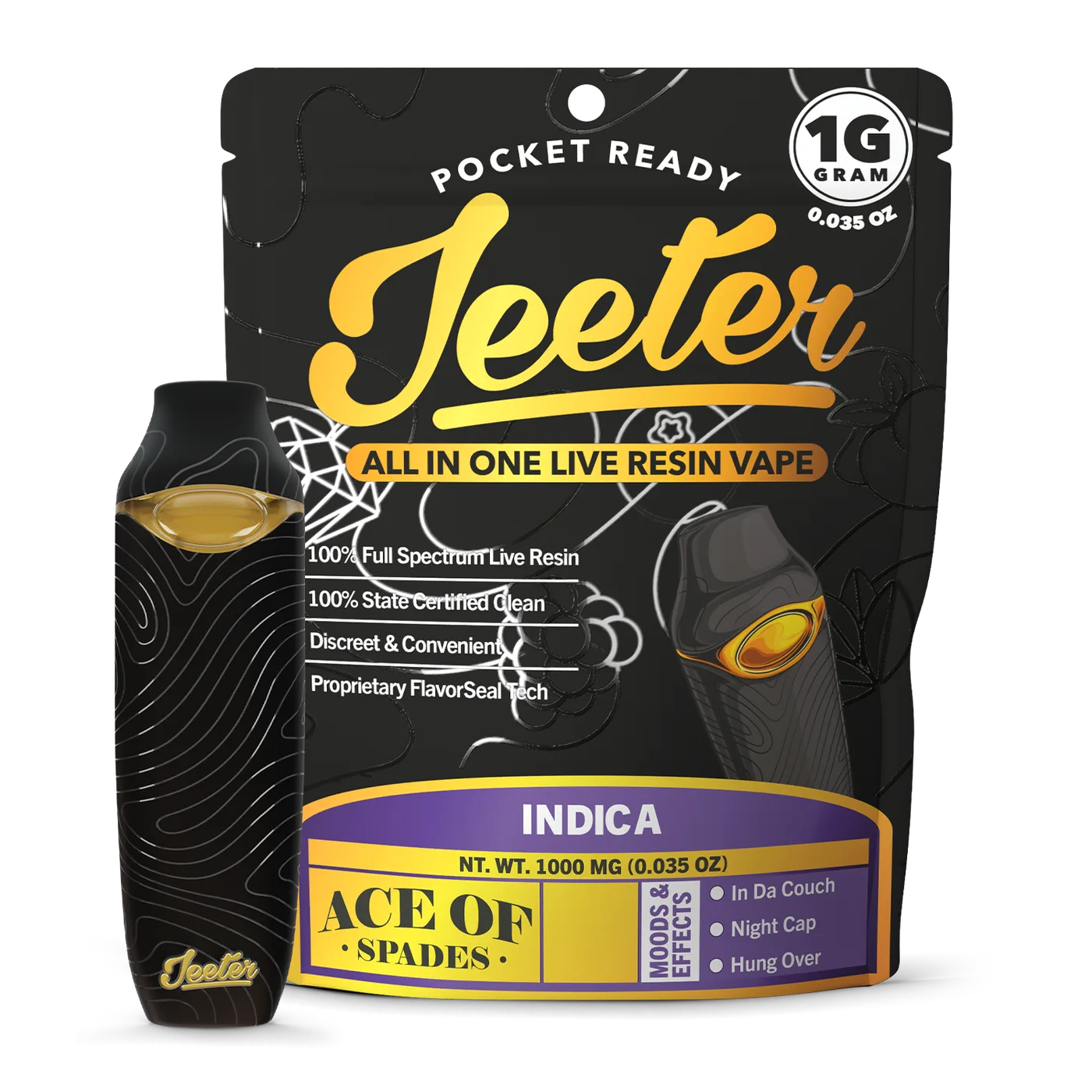 Canetinha de THC Jeeter Juice Aces of spaces 1g Indica