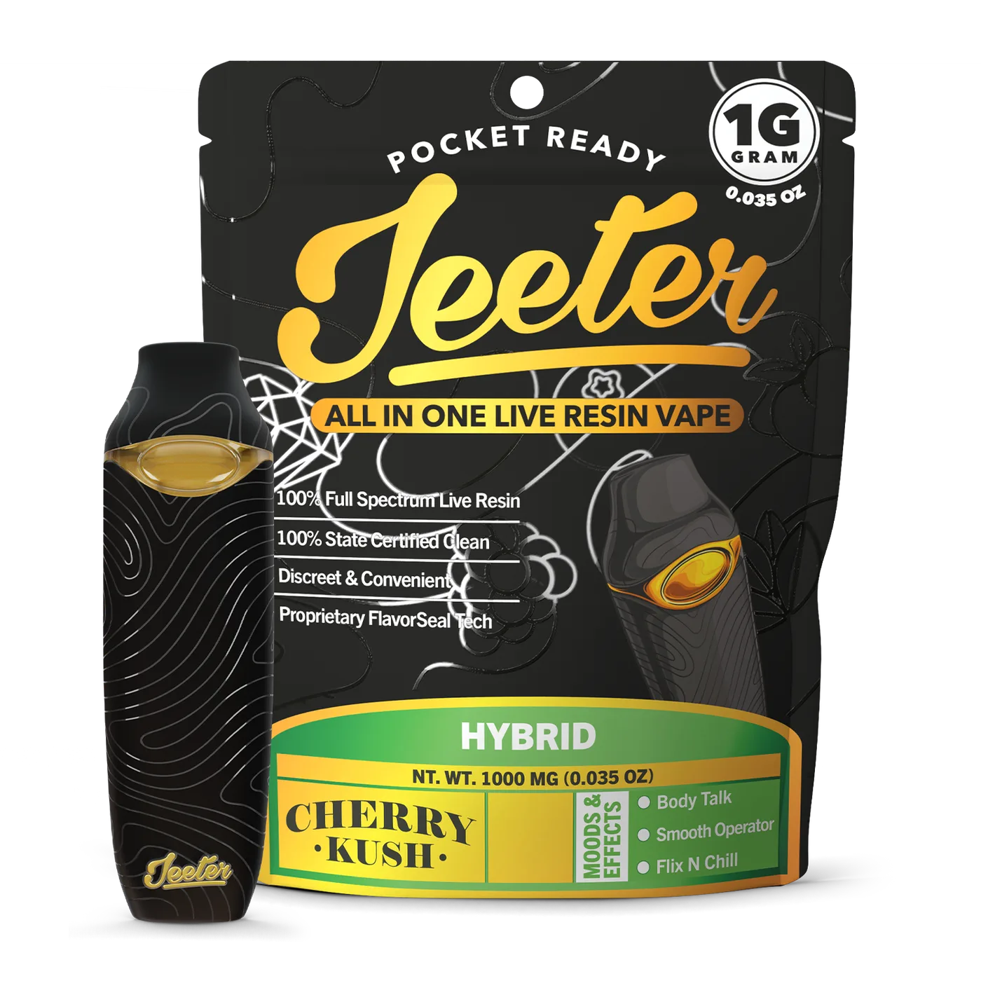 Canetinha THC Jeeter Juice Cherry Kush 1g Híbrida