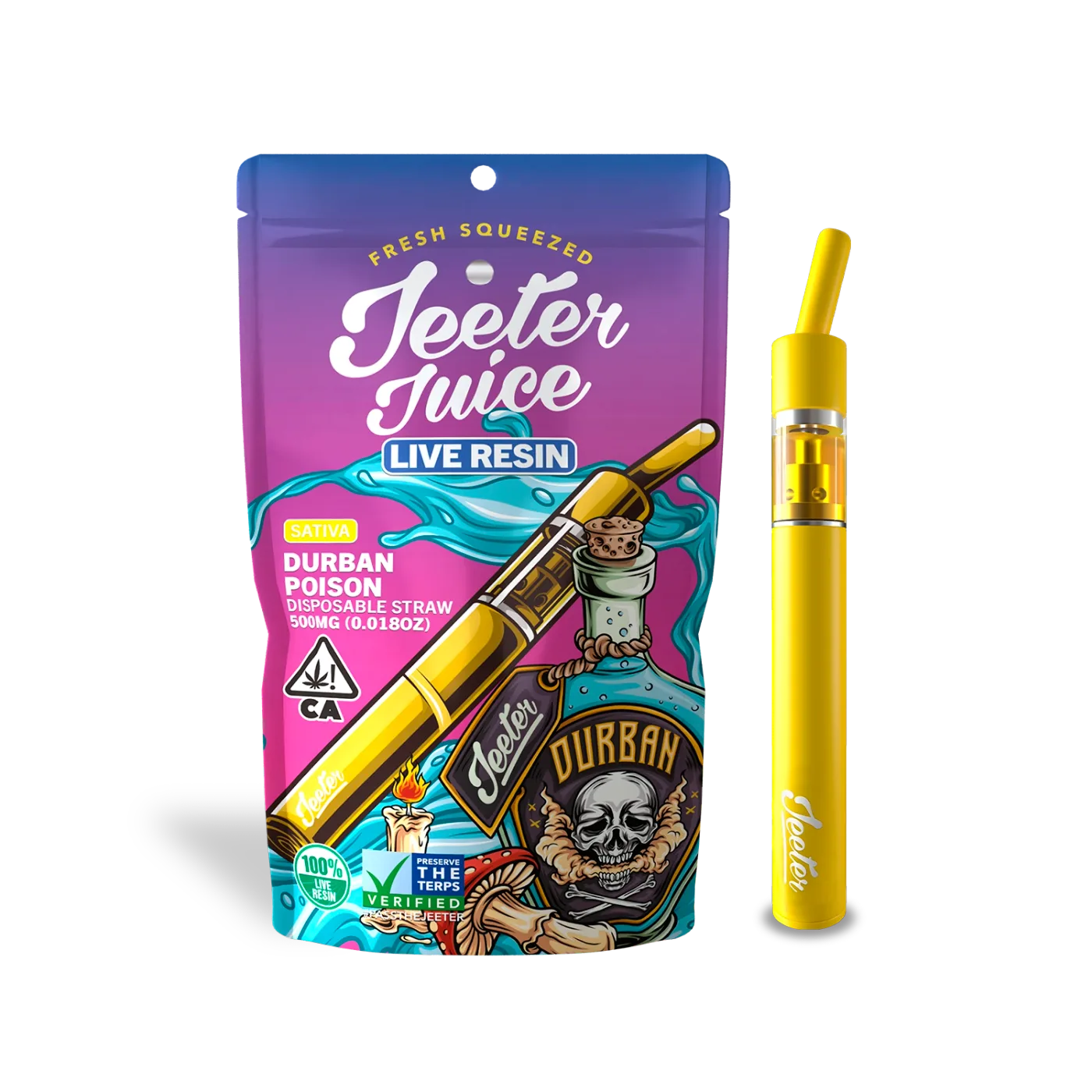 Canetinha THC Jeeter Juice Durban Poison 1g Sativa