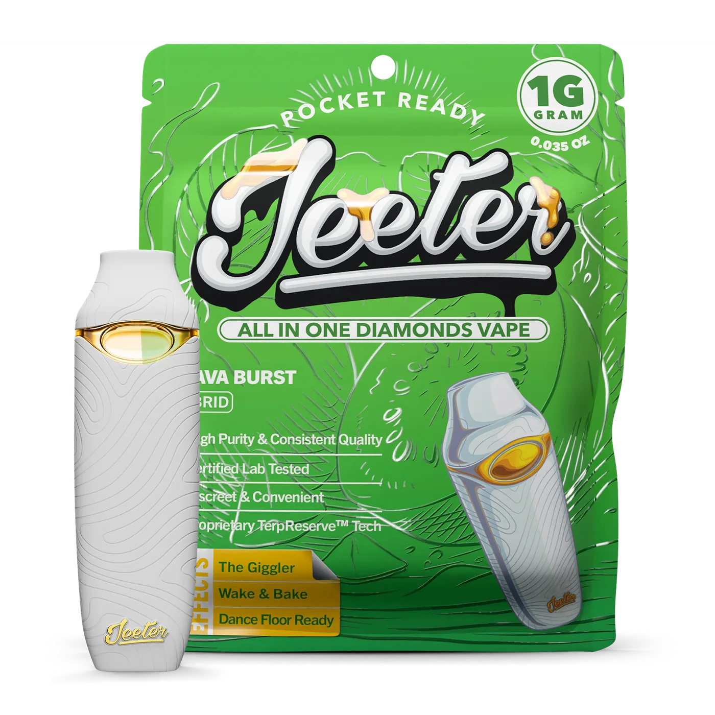 Caneta THC descartável Jeeter Juice Guava Burst 1g Híbrida