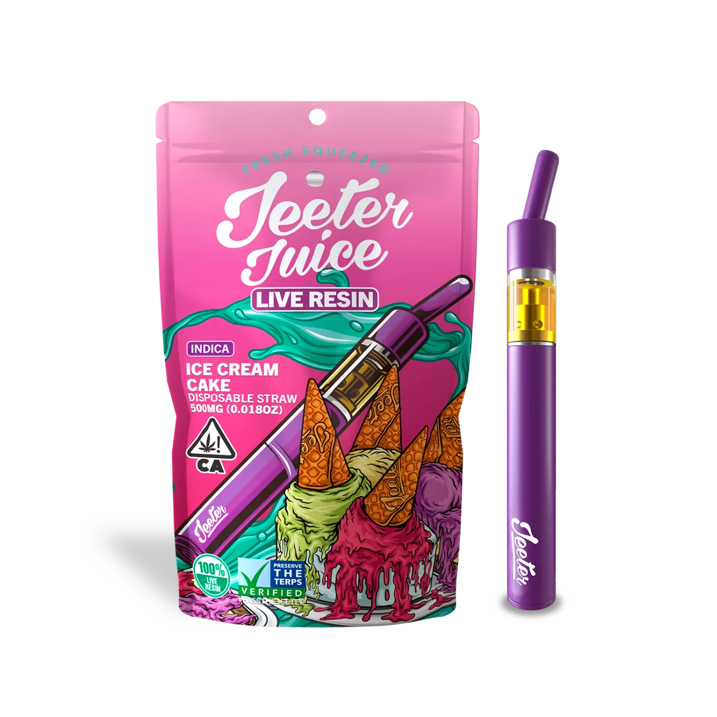 Caneta THC Jeeter Juice Ice Cream Cake 1g Indica