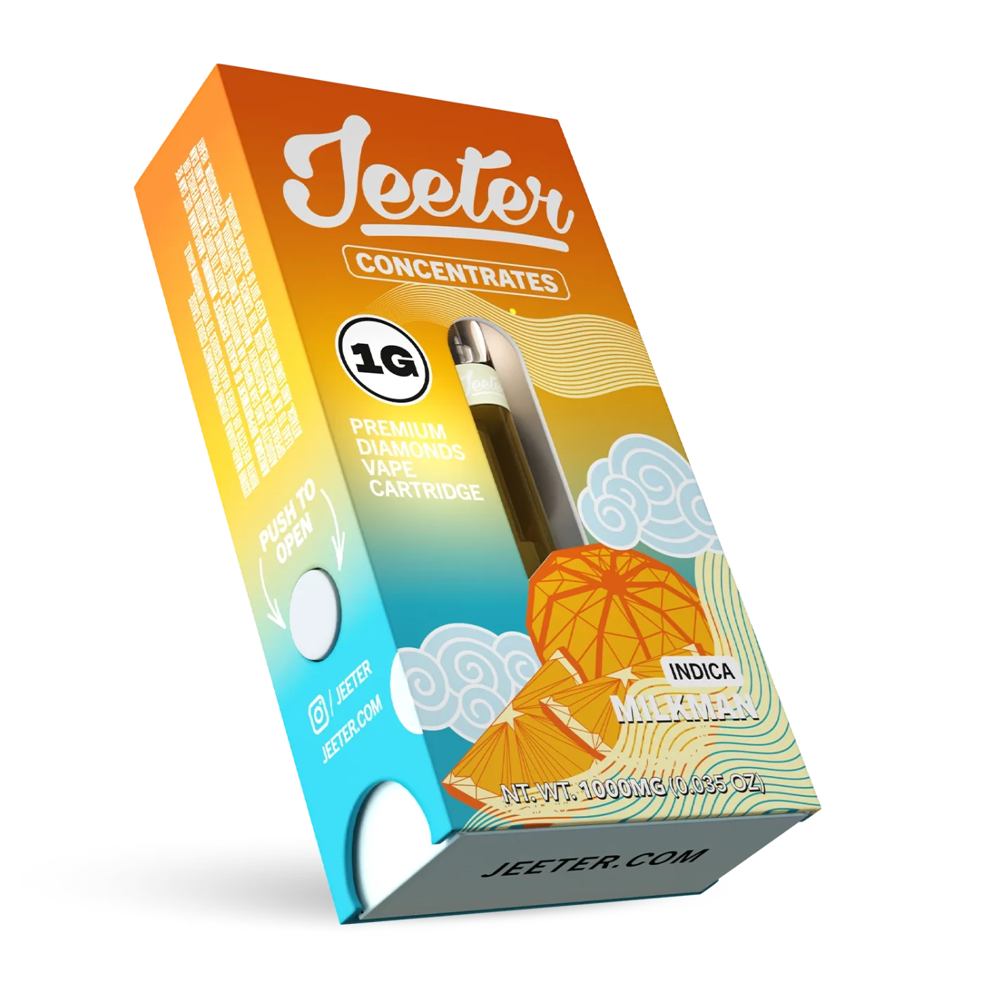Óleo de THC para caneta recarregável Jeeter Juice Milkman 1g Indica