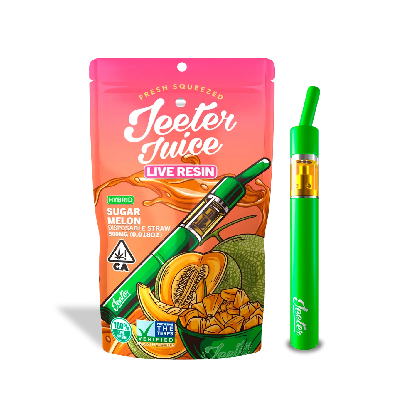 Caneta THC descartável Jeeter Juice Sugar Melon 1g Híbrida