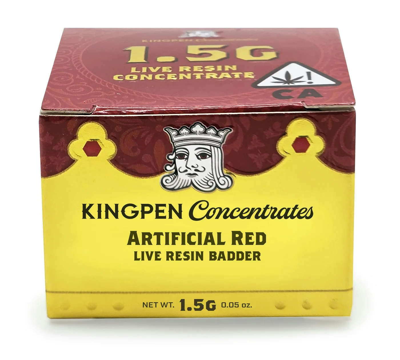 Concentrado de THC King Pen Artificial Red Live Resin Badder 1.5g