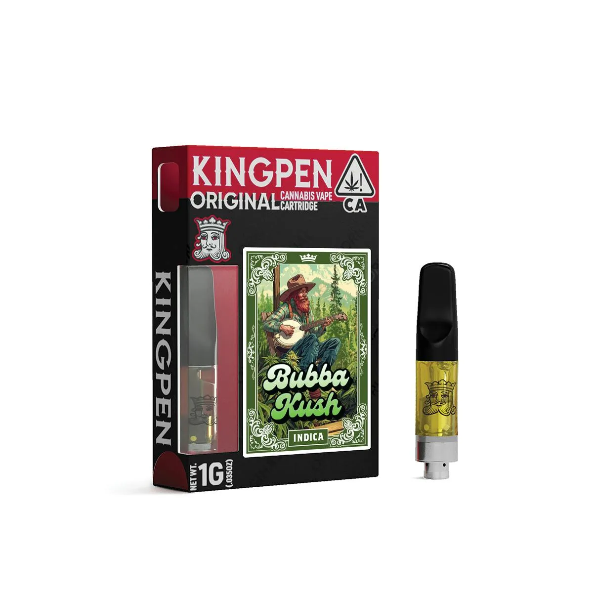 Óleo THC para caneta King Pen Bubba Kush 1g