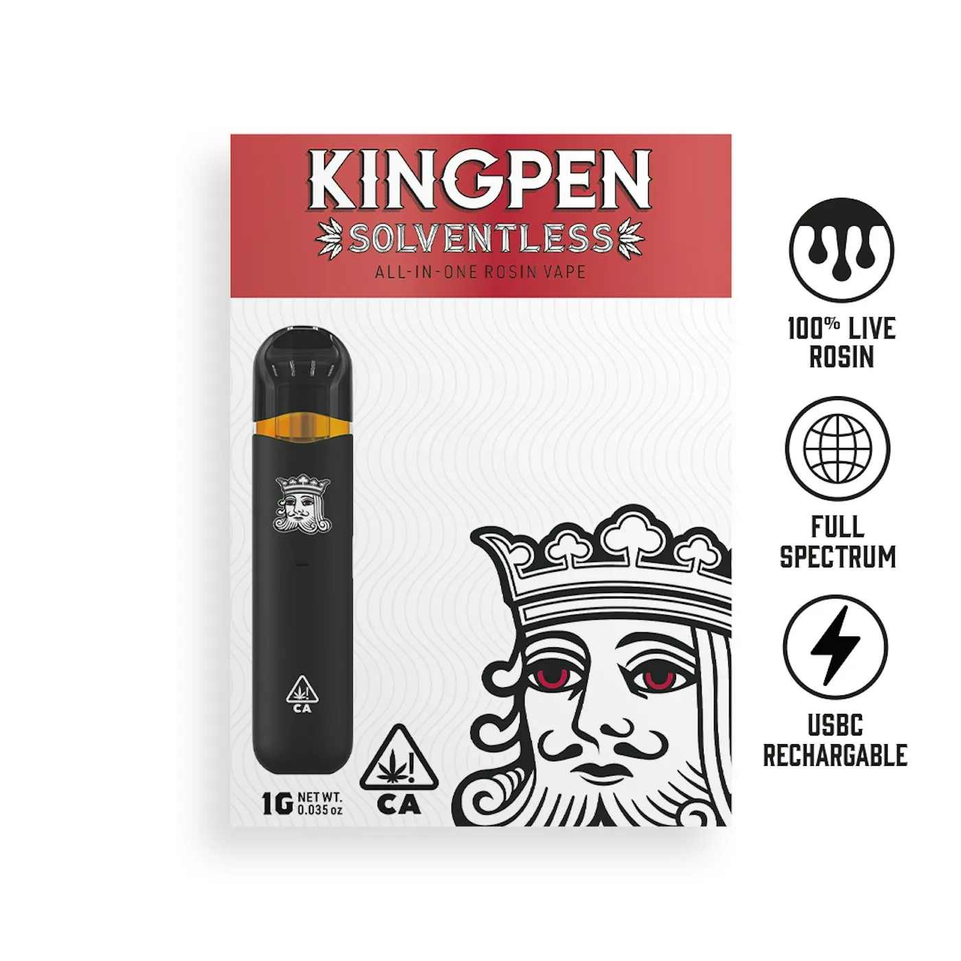 Caneta THC descartável King Pen Chocolope Rosin 1g