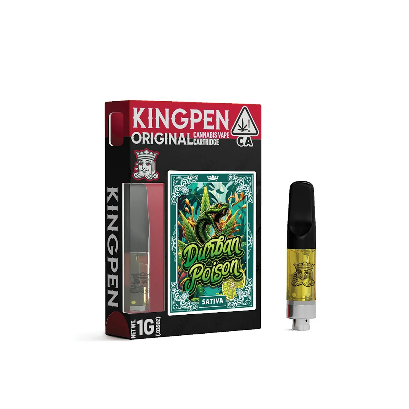 Refil de THC rosca 510 King Pen Durban Poison 1g