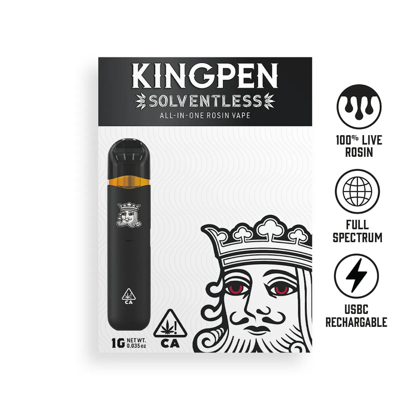 Canetinha THC King Pen Garlic Cream Cookiez Rosin 1g