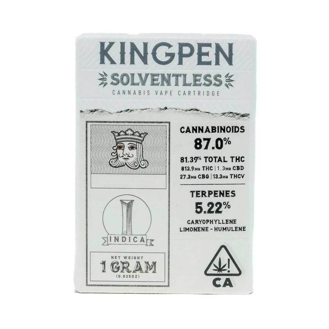 Refil de THC rosca 510 King Pen Garlic Oreoz Rosin 1g