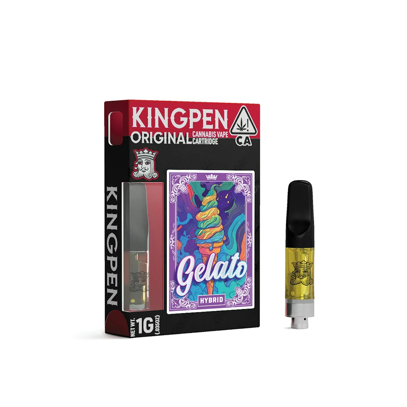 Óleo de THC para caneta recarregável King Pen Gelato 1g