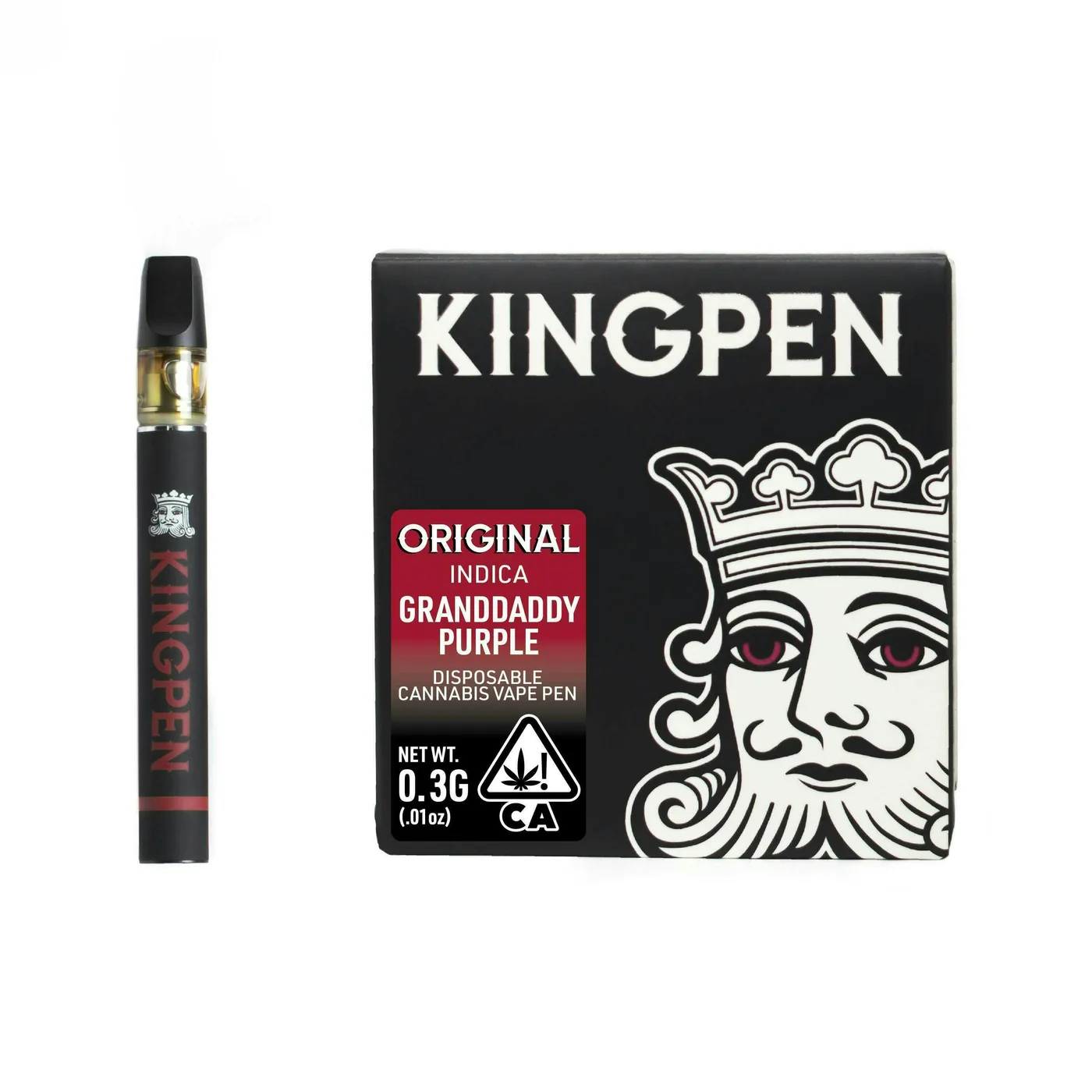 Canetinha de THC King Pen Granddaddy Purple 0.5g