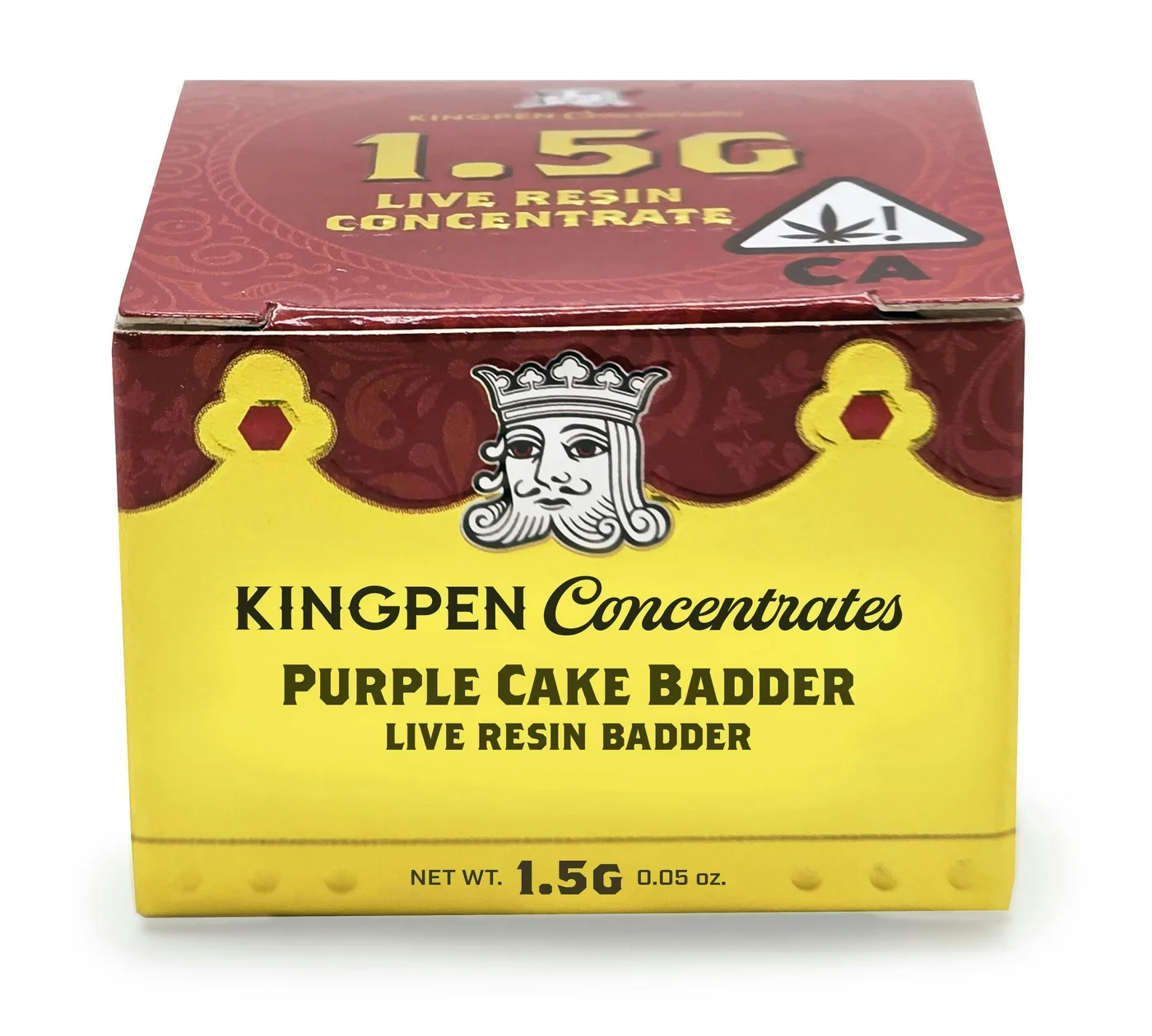 Concentrado de THC King Pen Purple Cake Live Resin Badder 1.5g