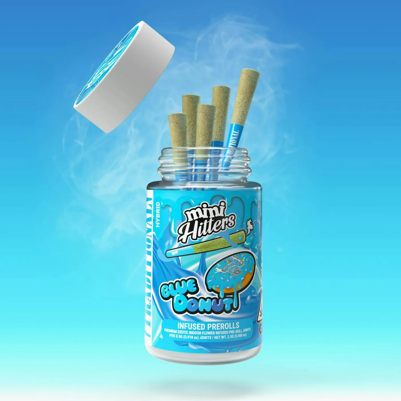 Pré-enrolado de THC Cali Traditional Traditional - Blue Donut Mini Hitters (5 unidades) 2.5g 5pk
